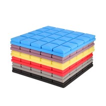 스티커형 방음보드 10장 50cm 고밀도 난연재 스티커형, 노란색 5cm