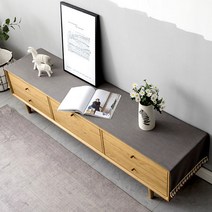 Meainna 거실장티비다이 덮개 천 커버 서랍장협탁보테이블러너, 그레이