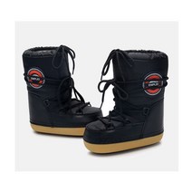 2023 겨울 여성 스노우 부츠 중간 송아지 플랫폼 방수 비 슬립 레이스 업 블랙 화이트 웜 스키, 02 black_04 41-42 (26-26.5cm)