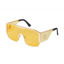 2022년 신상품 선글라스 남성 · 구미 무테 렌즈렌즈 선글라스 여성 한국판 안경 sunglasses, 금테노란 조각