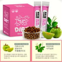 톡톡지움다이어트 30포 가르시니아캄보지아추출물HCA 차전자피식이섬유 함유
