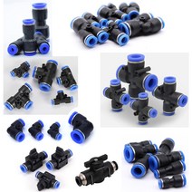 호스 접속 커넥터 16미리까지 유공압 자재 원터치 피팅 4~16mm, 55.BUC-8, 1개