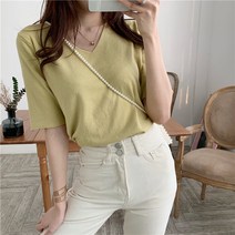단색 반팔 티셔츠