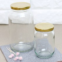 원형 유리병 잼병 과일청 쨈병 수제청병 꿀병 유자병, 700ml