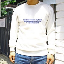 빈스패밀리 파워 특양면 기모 맨투맨 커플 긴팔 티셔츠 커플룩