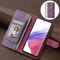 수나르 갤럭시A30 A30s A305 A307 레트로 가죽 스트랩 지퍼 지갑 다이어리 핸드폰 케이스, 선택완료, 갤럭시A30s(A307)/spc365 블랙레드