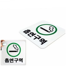 위천일 흡연구역(초록) 문패 현판 흡연실 흡연금지표지판