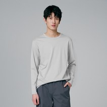 긴팔라운드티셔츠 미스터 실켓면 남자 소매 가을 액암 말솜 솔리드 무지 순면 코튼 라운드넥 2370024319