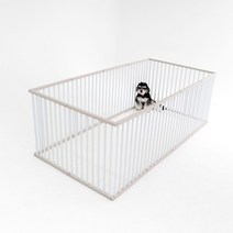 독톡 강아지 울타리 애견 펜스 ABS 높이 600mm 12PCS, 코코아밀크, 화이트