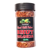 Yathini 고스트 필치 페퍼 플레이크 부트 졸로키아 오븐 2oz(57g) Oven dried Ghost Chilli Pepper flakes, 1개