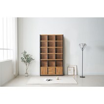 [유앤미가구] 높은 책장 서랍형/일반형 6단 책장 홈오피스 아이방 서재방, 일반형, 블랙