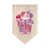 일본 삼각형 플래그 고양이 프린트 짧은 커튼 이자카야 입구 파티션 주방 레스토랑 출입구 장식 커튼, [02] 30x50cm, [01] Hook Loop, Triangle Curtain S7