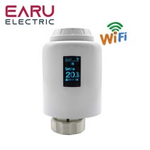 엑추에이터 Tuya-스마트 와이파이 지그비 라디에이터 액추에이터 TRV 프로그래밍 가능 온도 조절 밸브 알, 01 1-와이파이