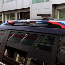 [JS AUTOMOTIVE] 쌍용 렉스턴스포츠칸 천장 루프렉 3색 엠블럼 랩핑필름 인테리어 악세사리 기스방지 용품, 화이트_퍼포먼스