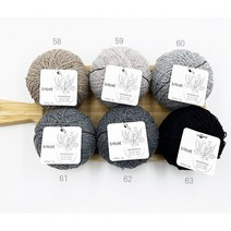 대용량 봄여름 얇은 면사 메모리즈 모티브뜨기 뜨개실 63컬러, 메모리즈 59 스모크그레이