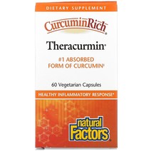 Natural Factors CurcuminRich Theracurmin 베지 캡슐 60정 (용량확인필수), 120 개 Natural Factors