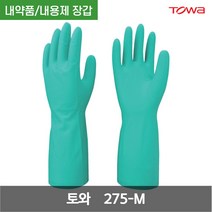 토와 니트릴고무장갑 Sol-Vex275 내약품 장갑 275-M 그린 M 1켤레, 1개