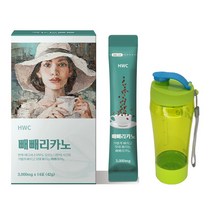 HWC 빼빼리카노 그린커피빈 효소커피 헤이즐넛향, 1박스 (2주분/14포 ) + 물병1개