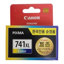 캐논 정품 잉크 카트리지 CL-741XL PG-740XL, 컬러, 1개