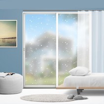 사생활보호 UV차단 불투명 창문시트지 중문 업소용 사무실 필름 음식점 빌라 샤워부스, 유리창시트 씨블루