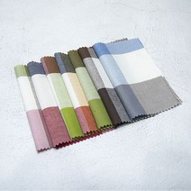 원단킹 면20수] 선염해지 6x7cm 왕체크 7color (9025011), 35.브라운연두
