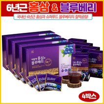 6년근 홍삼과블루베리30포x4박스 슈퍼푸드 홍삼 블루베리 엑기스 농축액 진액 피로개선 면역력 피부미용 두뇌기능향상 포만감 체중감량 당뇨 인슐린 심장건강 여성갱년기 명절 선물