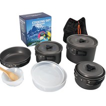 SUNFC 경질 코펠 5인용 6인용 풀셋 구성 캠핑 낚시 코펠