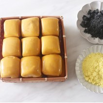 28년 전통 맛집 해풍 100% 쑥 인절미 단호박 인절미 떡 디저트, 단호박인절미1.5KG+카스텔라150G