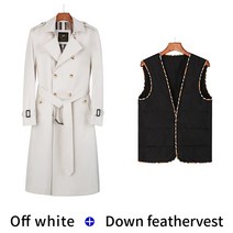 남성용 슈퍼 롱 윈드 브레이커 방우 트렌치 코트 허니 옐로우 코튼 폴리에스터 클래식 영국 패션 비옷