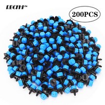 점적호스 50-800pcs 정원 조절 노즐 물방울 관개 물 스프링클러 터 호스 호스카트, 블루 드리퍼 200개