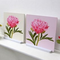 th361-스탠드액자2P_파스텔풍수모란꽃