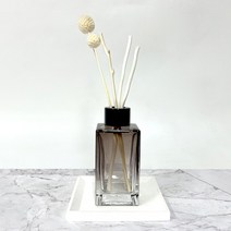 디퓨저용기 - 브라운 원형 100ml, 실버무광캡