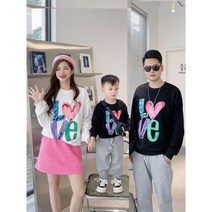 패밀리룩 가족 사진 촬영 맨투맨 의상 바캉스 엄마 딸 단체티 해외 여행 시밀러룩