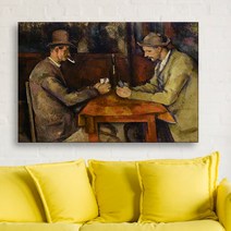 아란아트 폴 세잔 명화액자 풍수에 좋은 사과 정물화 그림, 20.카드놀이하는 사람들