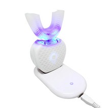 스마트 U 360 자동 음파 전동 칫솔 충전식 울트라 소닉 칫솔 성인용 치아 미백 마우스 피스, (200003699)Gen 1 Adults White