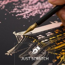 스크레치북 컬러링엽서 스크래치페이퍼 컬러링보드 그림그리기 스크레치북 나이트뷰, 3)스크래치북나이트뷰(C-03)타워브릿지