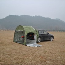 튼튼한 차박 도킹 텐트 쉘터 차량용 원터치 리빙쉘 대형 차량 전실 꼬리 타프, 밀리터리그린