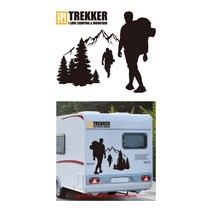 캠핑카 스티커 카라반꾸미기 차박 스티커 차량용 스티커 트레커 차데칼 스티커, 검정(무광), 9번 트래커B, 운전석-정방향