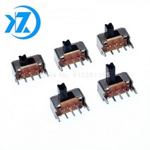 미니 슬라이드 스위치 3 핀 2 위치 1P2T SPDT 토글 스위치 핸들: 3MM SK12D07 SK12D07VG3 SK12D07VG4 SK12D07VG5 10 개, 03 Handle length 5mm