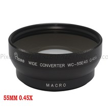 Canon Nikon Pentax Sony Panasonic(검은색)용 매크로가 있는 55mm 0.45X 광각 렌즈, [02] 소니, 1개