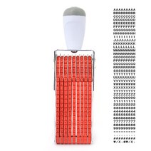 9단 영문+숫자 일체형 넘버링 43x4mm 도장 자동스탬프 자동스템프 고무인 넘버링, 1세트