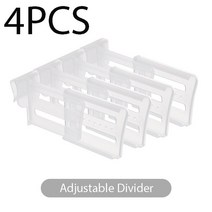 연장 선반 냉장고 음식 음료 보관함 냉장고 정리 파티션 약물 조각 분리 칸막이 주방 도구, 01 4PCS
