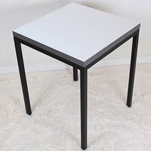 식당테이블 750x750 2인 업소용 식탁 사각 카페 탁자 국내제작 프레임철재다리 30각용접다리 lpm상판, 03.화이트(줄엣지)