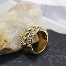 힙합 지르콘 큐빅 반라인 패션 반지 R250