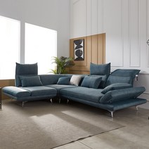 컴포트 스윙소파 4인용 코너형 아쿠아텍스 조야원단 소파, 코너형 우형(착석 시), 딥블루그린, 딥블루그린