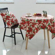 디케이홈 데코 플라워 패턴 테이블보, 2인용 직사각형(100x130cm), 빈티지 로즈