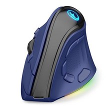 IFYOO 2.4G 및 BT 5.1 듀얼 모드 RGB 충전식 무선 수직 인체 공학적 마우스 5개의 측면 버튼 최대 4000 DPI PC 컴퓨터 노트북 노트북 윈도우 11 1, Blue