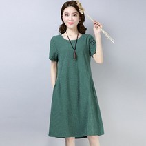 녕동 여름 원피스 여자 스트라이프 원피스 반팔 미니멀 드레스 QUY934 + 사은품