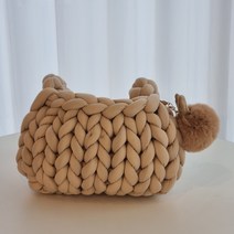 벨벳 자이언트얀 빅얀 루피망고실 왕모찌실 가방 DIY 핑거니팅 20색상, TOP 패브릭얀 1kg, TOP 베이지