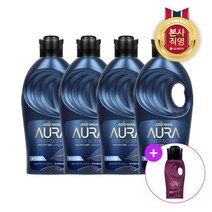 LG생활건강 아우라 딥센트 섬유유연제 화이트플로럴 1L x 4개   아우라 200ml, 단일옵션